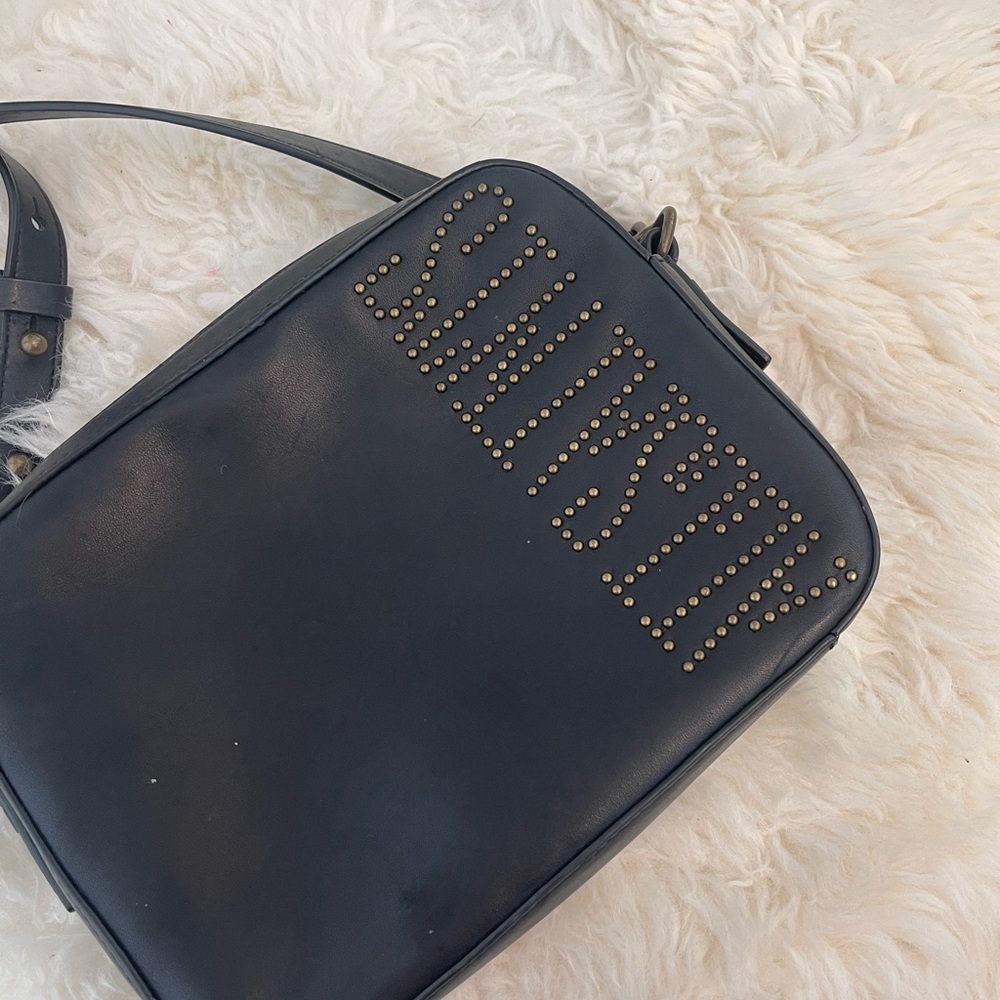 All Saints Crossbody Bag with Brass Details (Soft Black) with dust bag